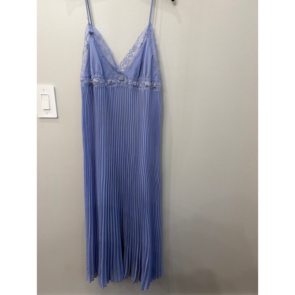 Madison Intimates blue pleated gown